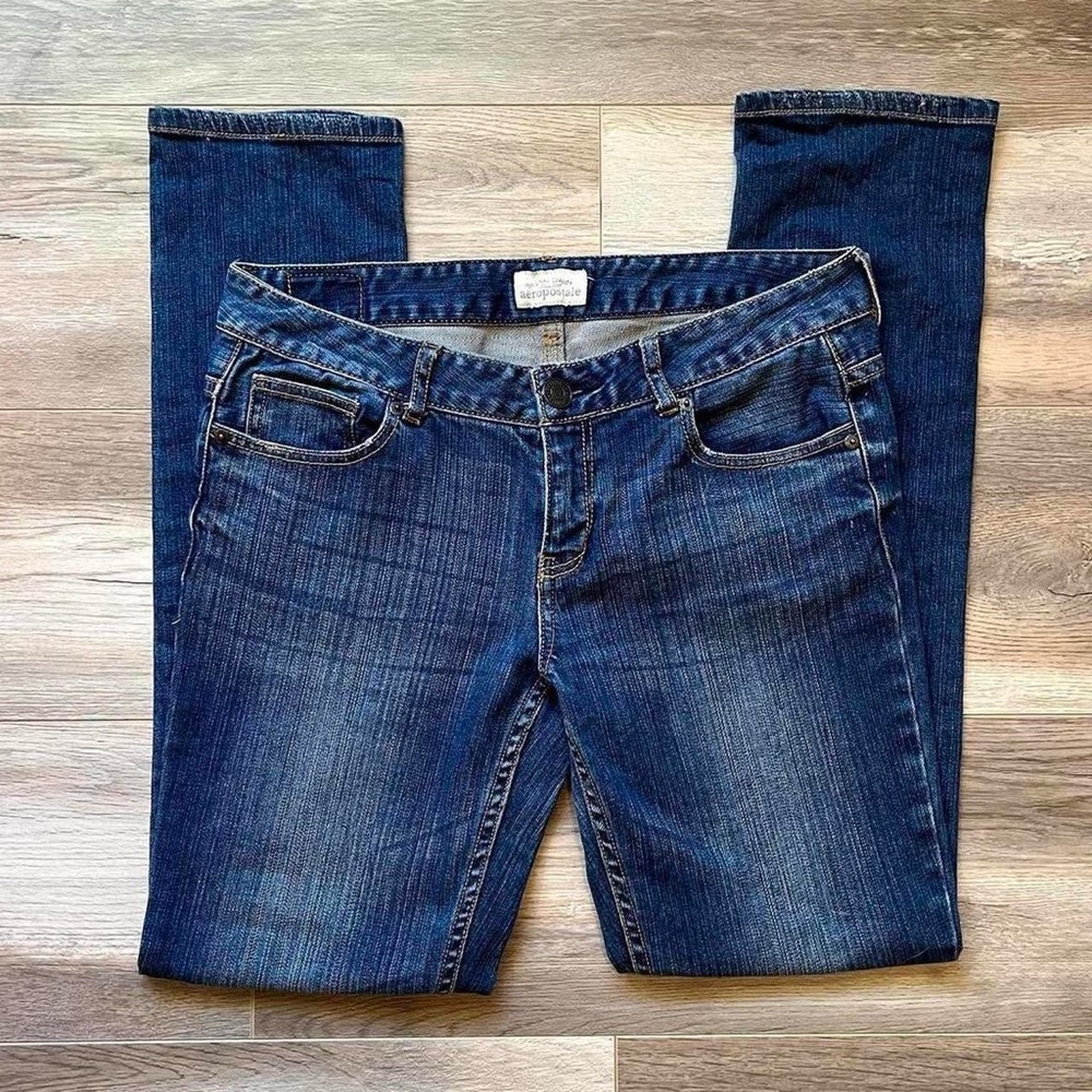Y2K Low Rise Skinny Jeans Aeropostale Ashley Fit | Dark Wash | Size 6 (Denim 28)
